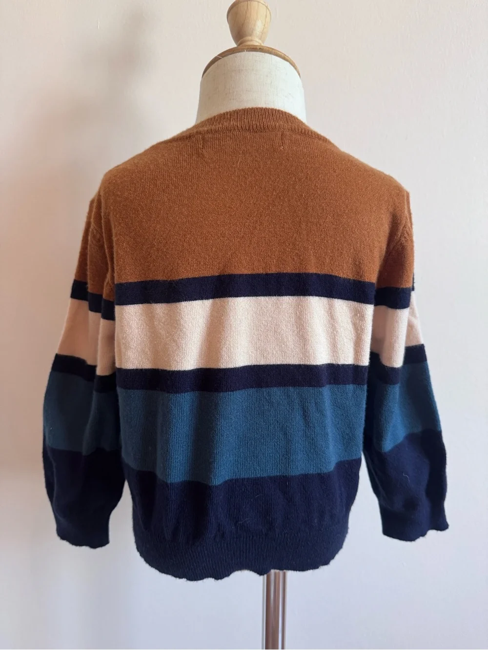 Brown, Beige and Blue knit sweater for boys